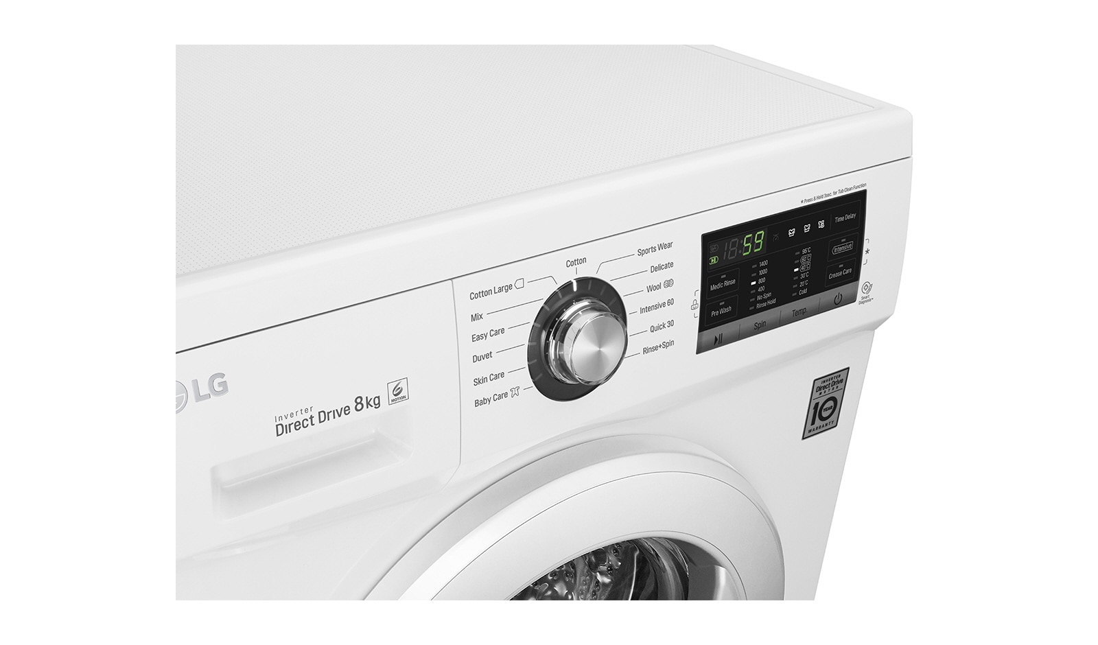 LG 1-8 kg 6 Motion Direct Drive tvättmaskin, FH4G7TDN1